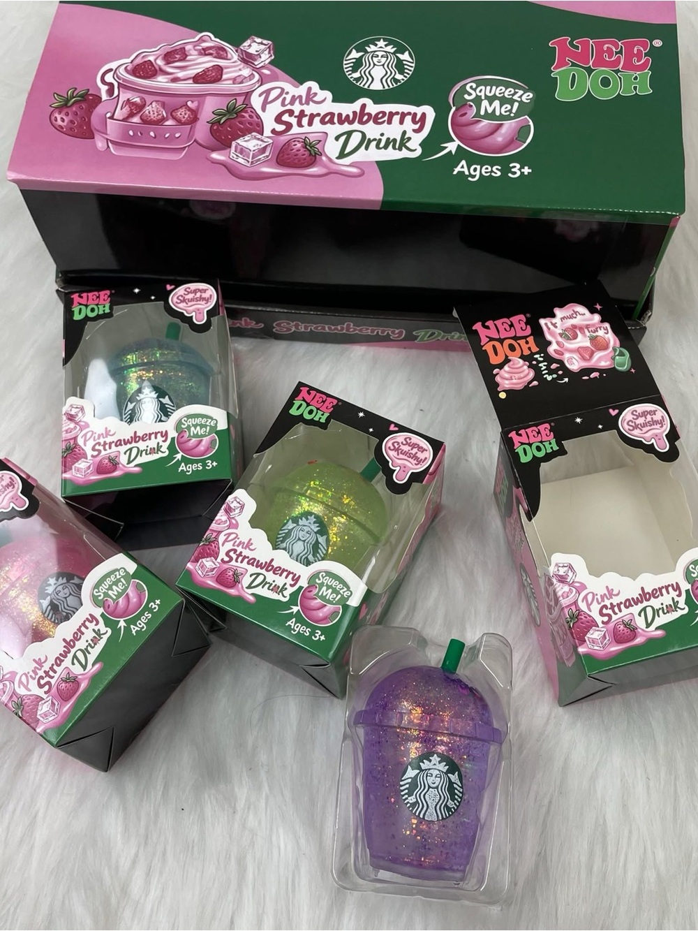 Starbucks Glitter Drink Squishy NeeDoh - Mystery Color